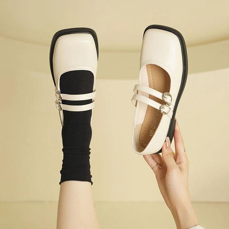 2024 New Fashion Versatile Spring and Autumn Luxury Women's Flat Shoes Mary Jane Shoes Fashionable Lightweight Women's Shoes