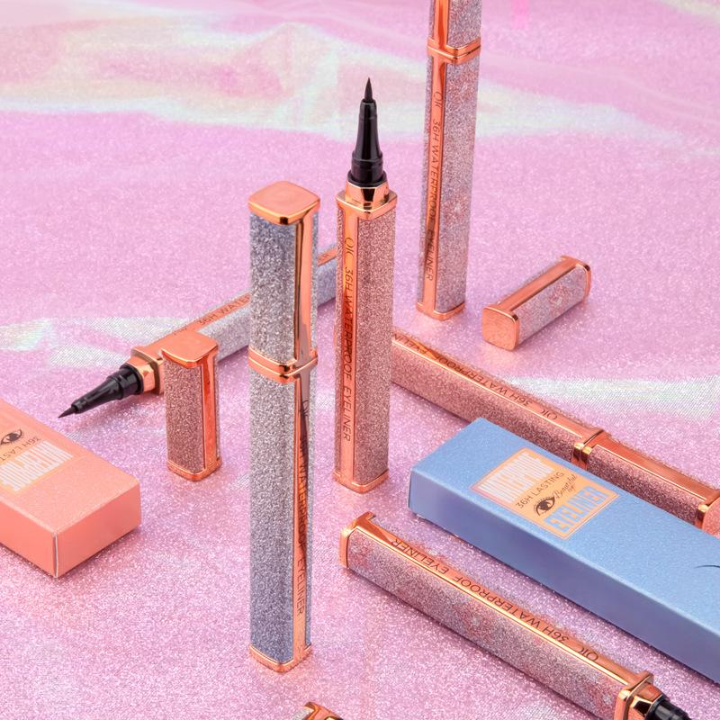 QIC Sternenhimmel Eyeliner Flüssigstift Klebestift Farbe Kaffee Braun Kaffee Schwarz Wasserdicht Schnelltrocknend Wischfest