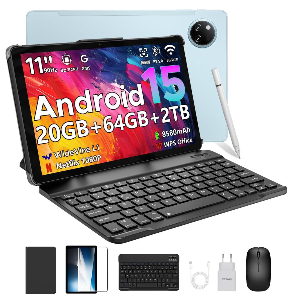 DOOGEE Android 90Hz IPS 20GB 64GB 2TB Widevine GMS 5G BT Wireless Face Split Full Metal and Japanese Instruction Manual A9+ 11-inch Wi-Fi Tablet, 15,