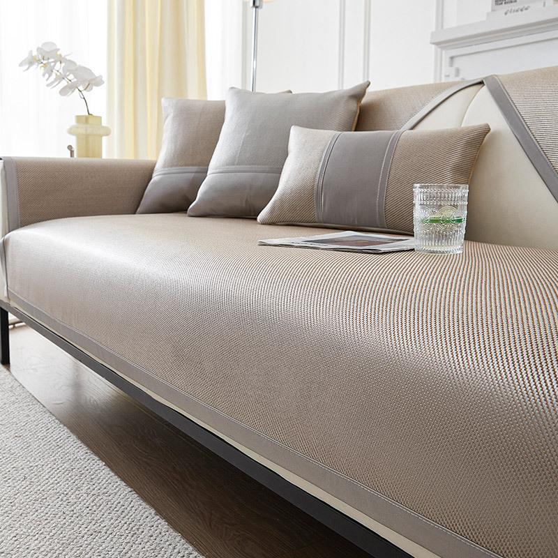 Summer Ice Silk Sofa Cushion, Non-Slip Mat, Seat Cushion, Washed All-Season Universal Cool Cushion, Rattan Mat, Sofa Cover, Ice Cushion