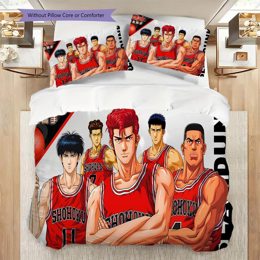 Slam Dunk Basketball Set Threepiece Set 1 Duvet Cover 2 Pillowcase Without Core Christmas Birthday Gift Soft And Comfortable Bedding Set