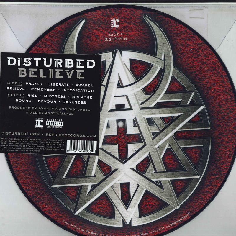 LP Record DISTURBED - Believe (Picture Disc) 093624900061 Reprise Records 2019 US Rock