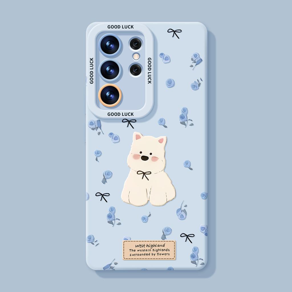 West Highland Mobile Phone Case Is Suitable for Samsung Galaxy S26 with Lanyard S25ultra High-value S24 Girls 23 Sets