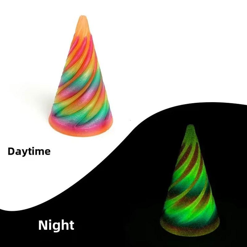 3D Printed Spiral Fidget Toys Decompression Spinning Three-Dimensional Structure Fingertip Dual Color Stress Relief Toy Desk Toy