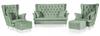 Lounge Set of Furniture Wingback Gaja Sofa Armchairs Pouffes Family Meble Set