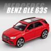 Carro de brinquedo benz amg gle 63s suv, escala 1/32, modelo de carro retrátil fundido em liga com veículos de brinquedo leves e sonoros para crianças e meninos