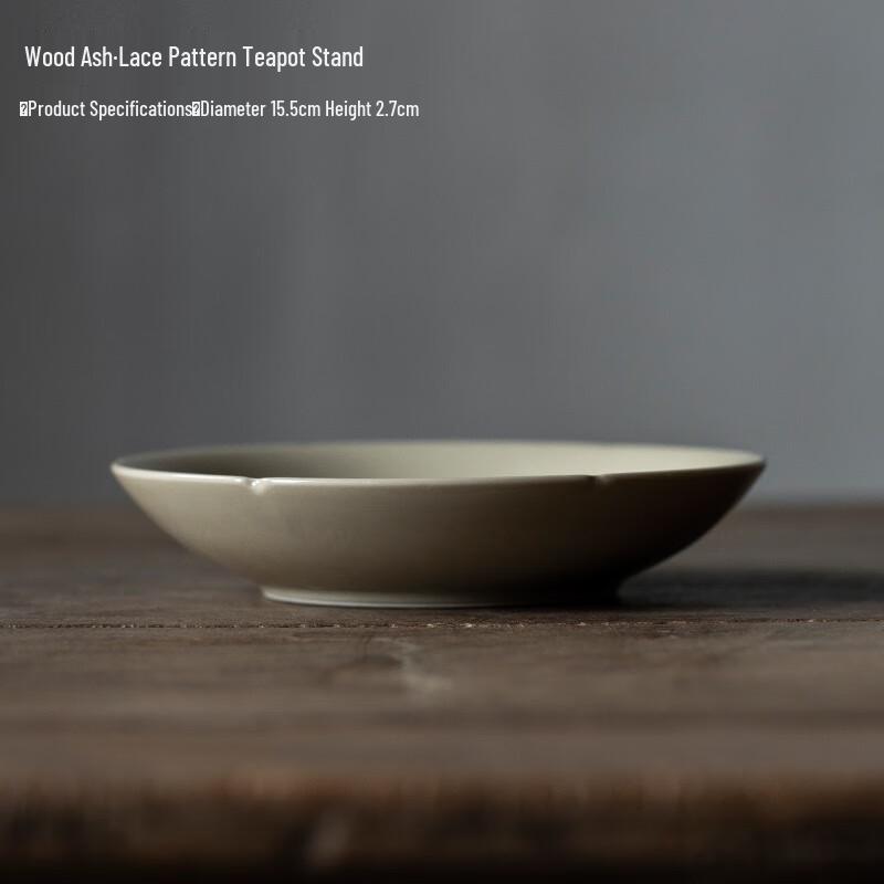 Handmade Ceramic Ash Glaze Dry Tea Tray