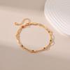 Gold Multilayer Simple Ins Style Chain Fashion Ol European Brass 18k Gold Plated Anklet Jewelry