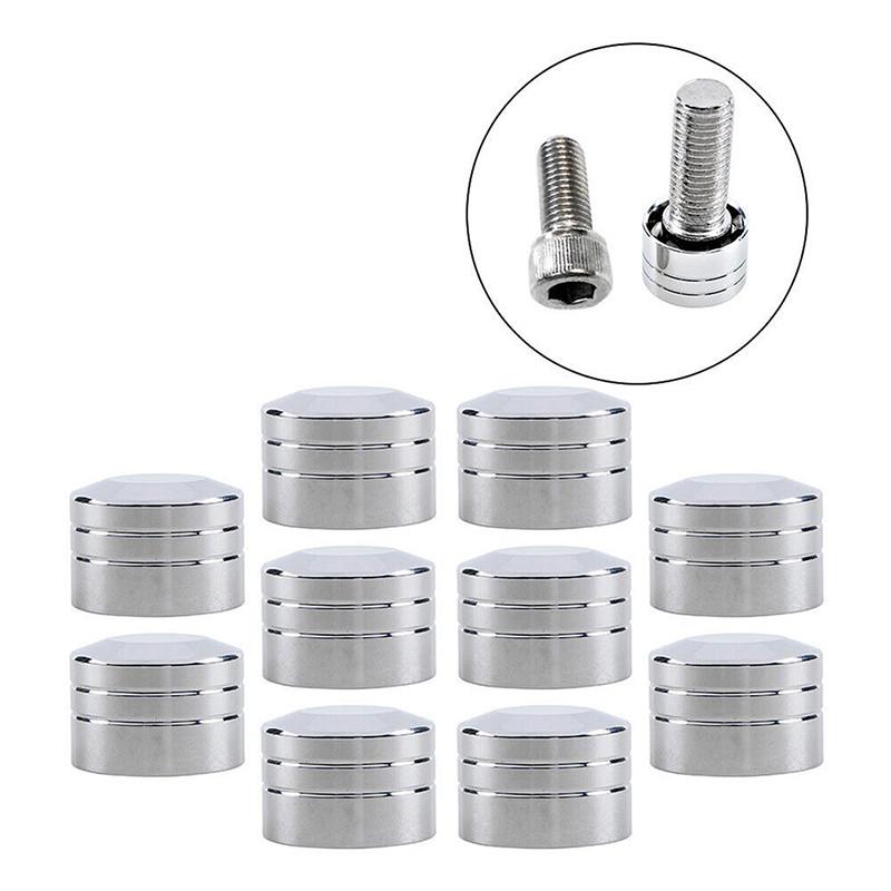 

10 шт. Колпачок свечи зажигания Мотоцикла Винт Крышка болта головки двигателя Хром для Мотоциклов с 7/16 ( 11,5 мм)