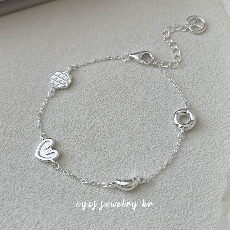 Cui Yan S925 Sterling Silver Croissant Bracelet - Women s Trendy Ins Style, Handmade Jewelry 2025. 925 Sterling Silver