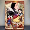 2D Flat, 20.32x30.48 Cm, Iron Wall Hanging for Room Home Decor with Disney "Snow White and the Seven Dwarfs" Illustration - Perf