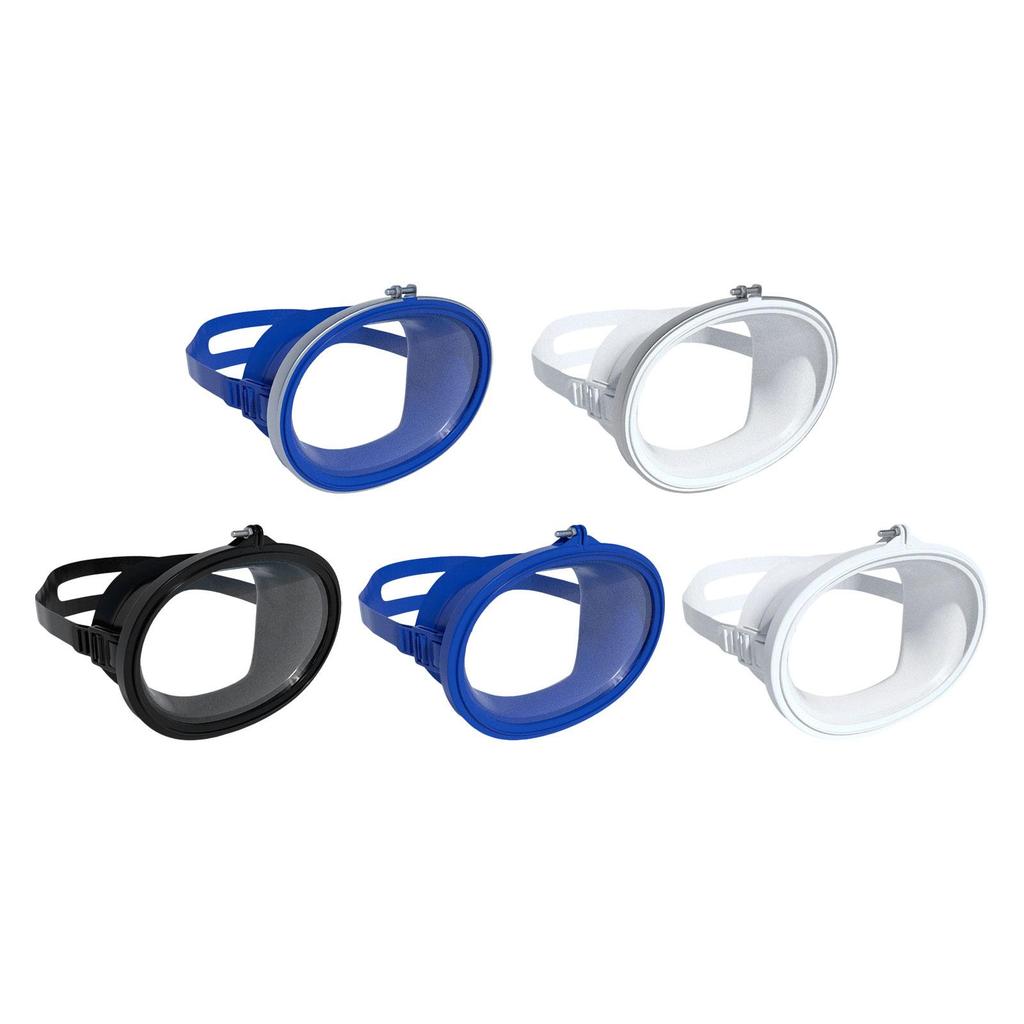 Scuba Goggles Anti Fog Wide Angle Snorkelling Equipment Silicone and Glass Portable Swimming Mask Single Lens Oval Shape
