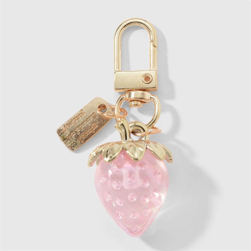 Stylish Strawberry Key Holder Resin Crafted Jewelry Items Portable Designs Ideal for Everyday Carry