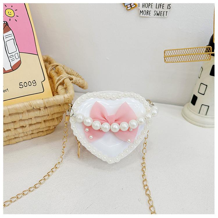 Stylish Mini Pearl Handbag For Kids With Adorable Bow Design In Multiple Colors