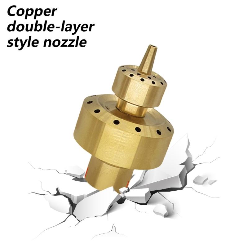 Double Layer Brass Fountain Nozzle Outdoor Water Sprays Head Replacement For Garden Pond Pool Landscape Fountain Kits
