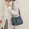 2025 Zipper Denim Women's Crossbody Bag Solid Color Popular Casual Shoulder Bag Versatile Lightweight Handbag