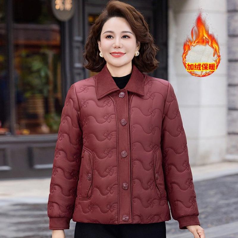 

Jacket New cotton-padded jacket Warm cotton-padded jacket Mid-autumn and winter women s clothing Short cotton-padded clothing 1XL [recommended 80-50kg]