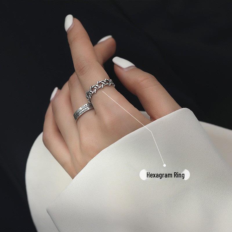 Silver Cross Women's Retro Silver Ring - Trendy Thai Index Finger Jewelry, 2022 Celebrity Style