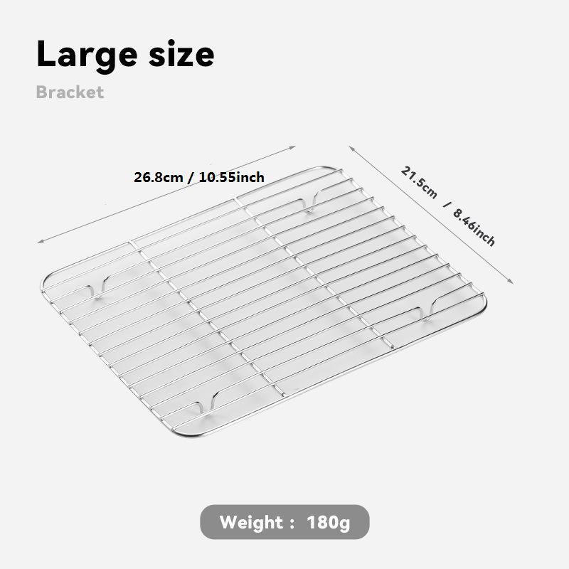 Stainless Steel Flat Tray & Mesh Pan for Roasting, Frying, BBQ & Oil Draining