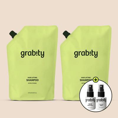 Grabity Hair Lifting Shampoo Extra Strong Refill+refill Set+treatment 20ml +Lifting Shot 25ml