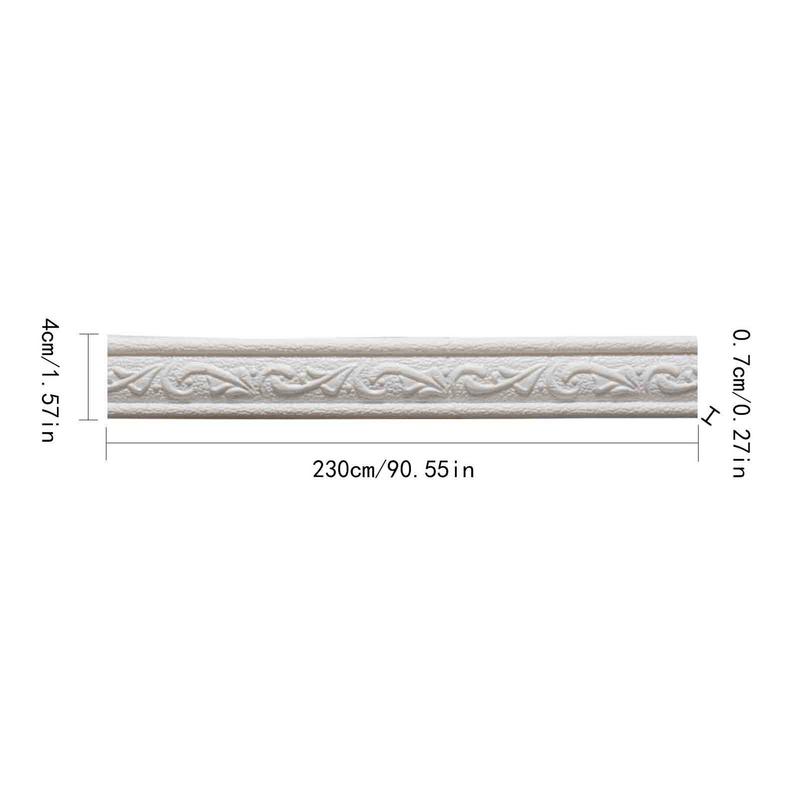3D Wall Trim Line Waterproof Wall Edging Strip Wallpaper Baseboard Waist Line Self-Adhesive Skirting Line For Living Room Decor