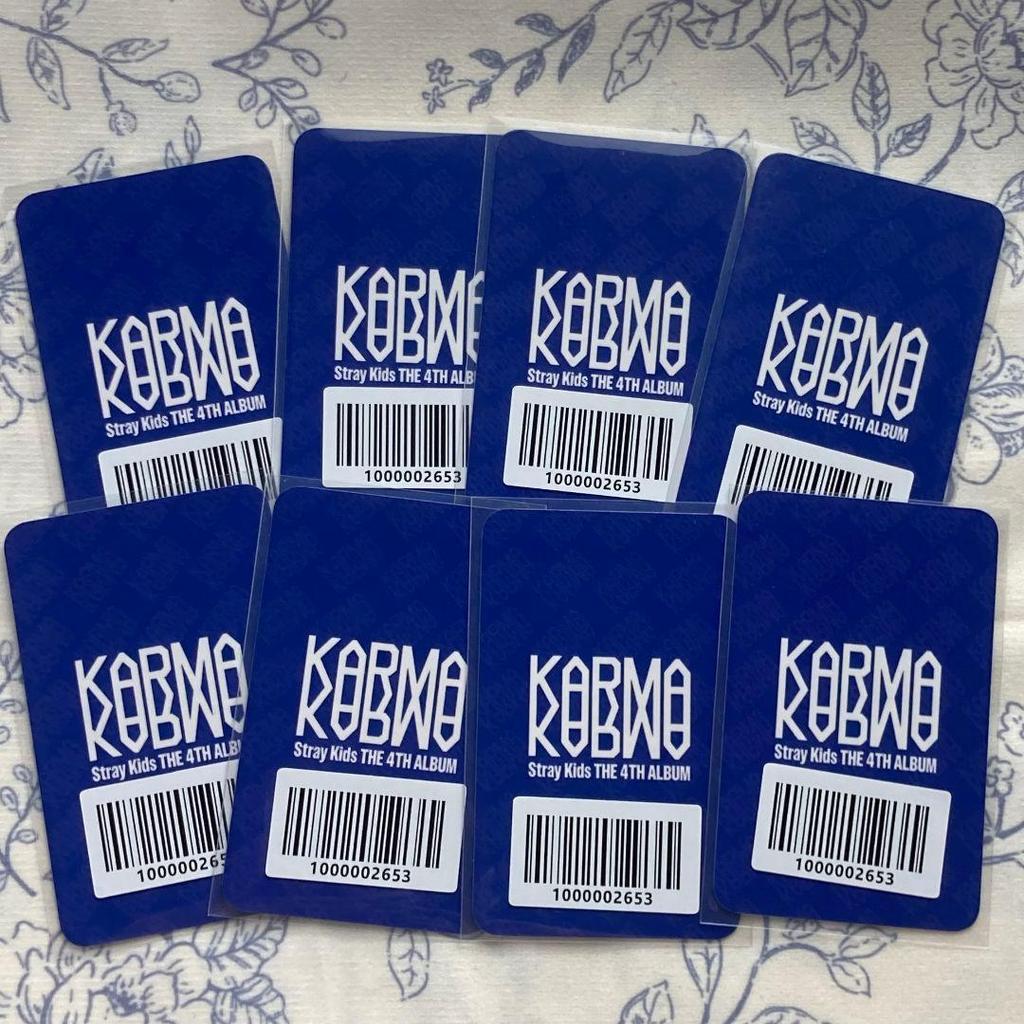 [USED] Stray Kids KARMA FANS Purchase Bonus Pre-list Trading Cards (8 Cards)