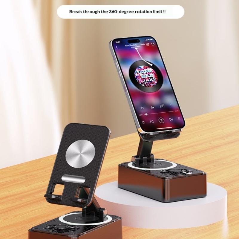 4In1 Phone Holder Portable Speaker With Mic Wireless Speaker Bluetooth With Powerbank360°Phone Stand