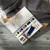 Glass Dip Signature Fountain Pen Faux Crystal Feather Design Writing Decor Set
