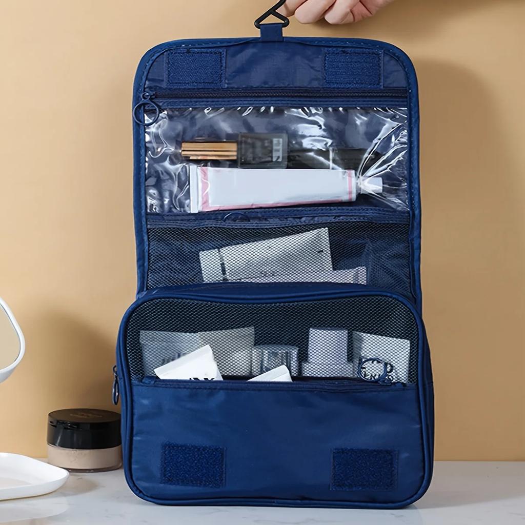Travel Multi Functional Hanging Makeup Bag With Hanging Washable Bag Large Capacity Dry Wet Separation Handheld Storage Bag
