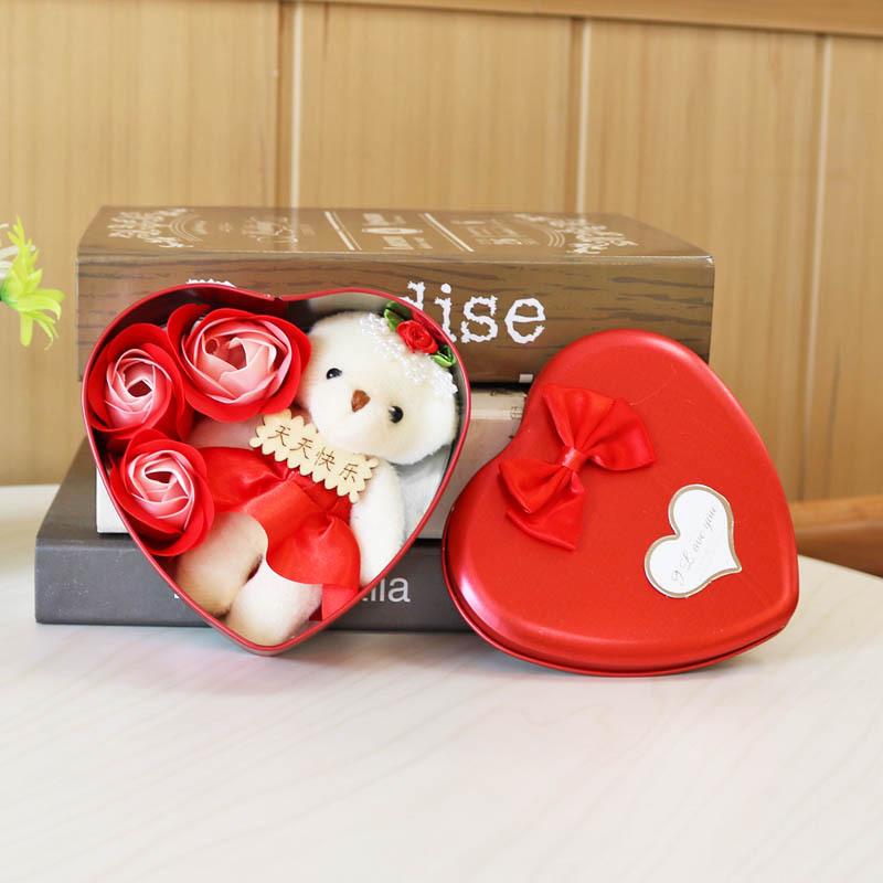 Mother s Day or Valentine s Soap Rose Artificial Flower Gift Box