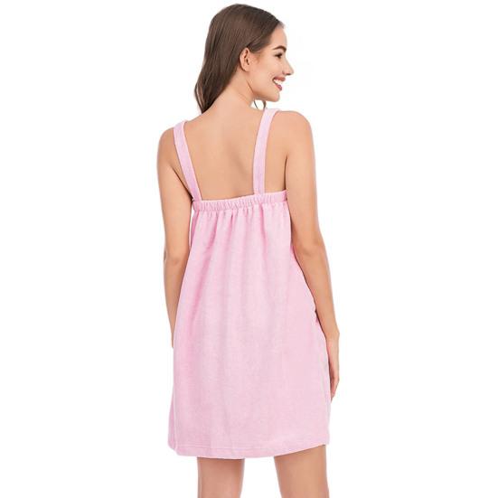 Women's Bath Towel Wrap Spa Body Wrap with Straps And Pockets Adjustable Closure Shower Robe Towel with Facial Headband