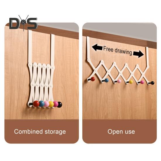 Haczyk na drzwi Trwała konstrukcja Duża nośność Chowany design Prosta instalacja Uchwyt do przechowywania ręczników z 6 haczykami