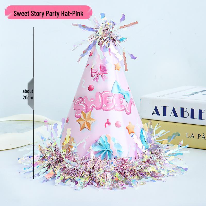 Creative Birthday Cake Pom-Pom Party Hat for Kids & Adults