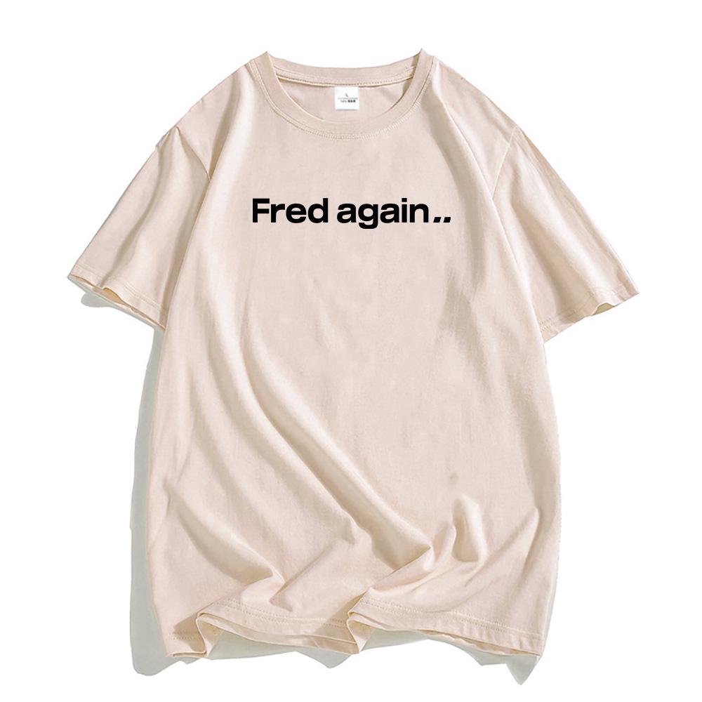 Unisex Cotton Soft Tee-shirt Fred Again Graphic Printing Tshirt Camisas De Hombre Hip Hop Streetwear Short Sleeve Summer Men Top