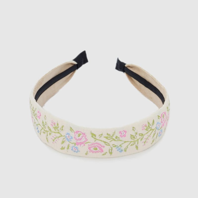 LALA Rosenmuster Haarband P-Weiß Rosa