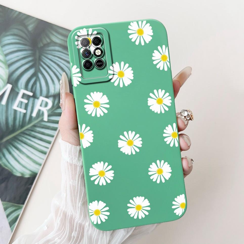 For Infinix Note 8i Note8 Back Cover On Infinix X6383 A692 Coque Funda Flower Butterfly Women Fashion Phone Case Liquid Silicone