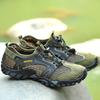 2024 Breathable Waterproof Hiking Shoe Men Suede Mesh Outdoor Sneakers Rock Climbing Shoes Man Sport Quick-dry Shoes