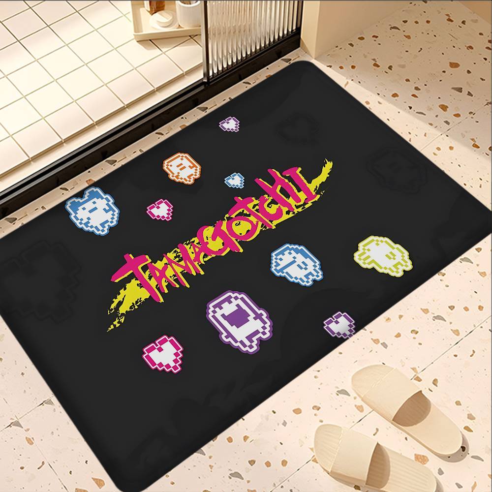 

Classic T-Tamagotchi Cut Friend Game Bathroom Mat Anti-slip Absorb Water Long Strip Cushion Bedroon Mat Welcome Doormat 40x60cm