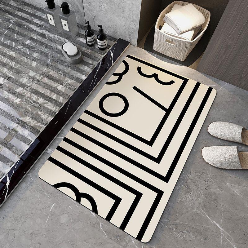 Bathroom Floor Mat Carpet Door Mat Door Rubber Absorbent Mat Toilet Floor Mat Non-slip Mat Door Mat