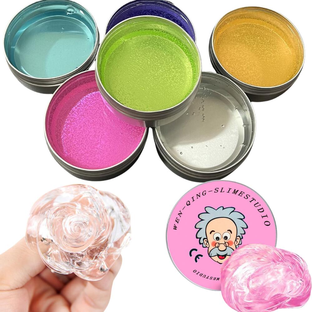 New Old Man Shape Liquid Squishy Stress Relief Toy, Transparent Crystal Slime Fluffy Foam Putty, Safe Bouncy Stretchy Color Slime Sensory Toy For Kids