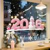 2026 Merry Christmas Glass Window Stickers Cartoon Designs Decals Stickers For Home Xmas Ornaments Gifts