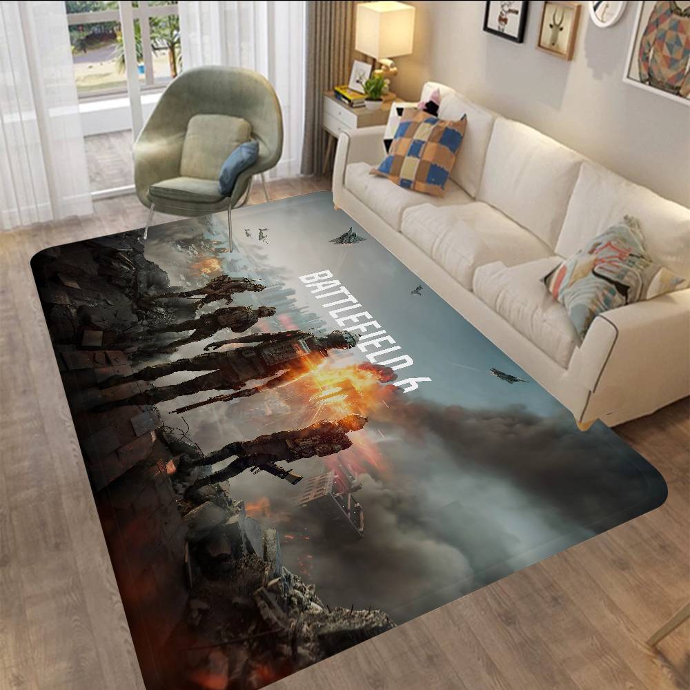 Tappeto per Corridoio Gioco Battlefield 6 Tappetino Antiscivolo per Lavanderia Decorazione Lavanderia Balcone Bambino Soggiorno Tappeto per WC
