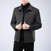Firstview Men's Business Casual Lapel Double-Faced Wool Coat