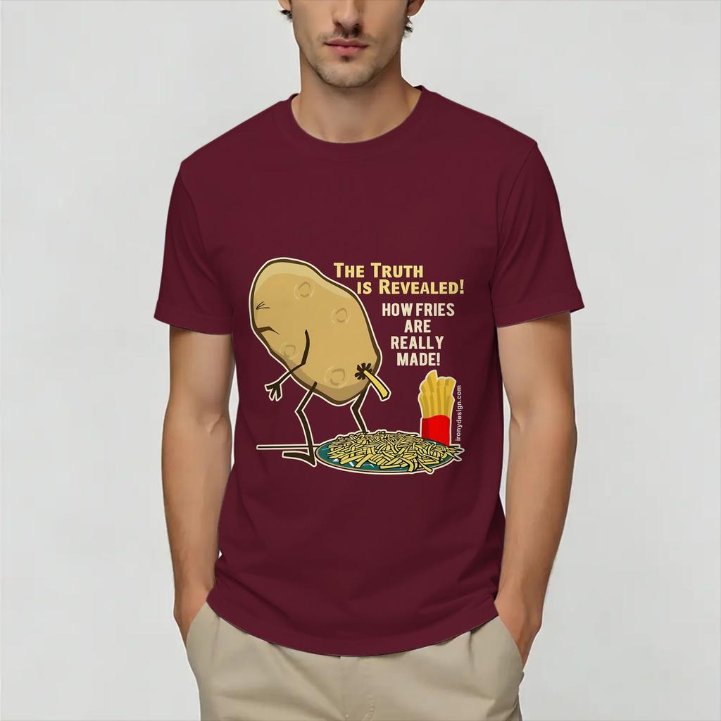 Funny Potato Farting Frenc Unisexs T Shirt Funny Tees Short Sleeve Crew Neck TShirts 100 Cotton 6XL Clothing