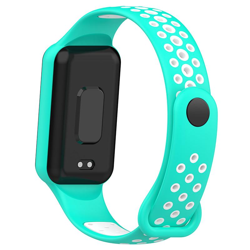 For Huami Amazfit Band 7 Dual Color Silicone Smartwatch Band Replacement Wrist Strap