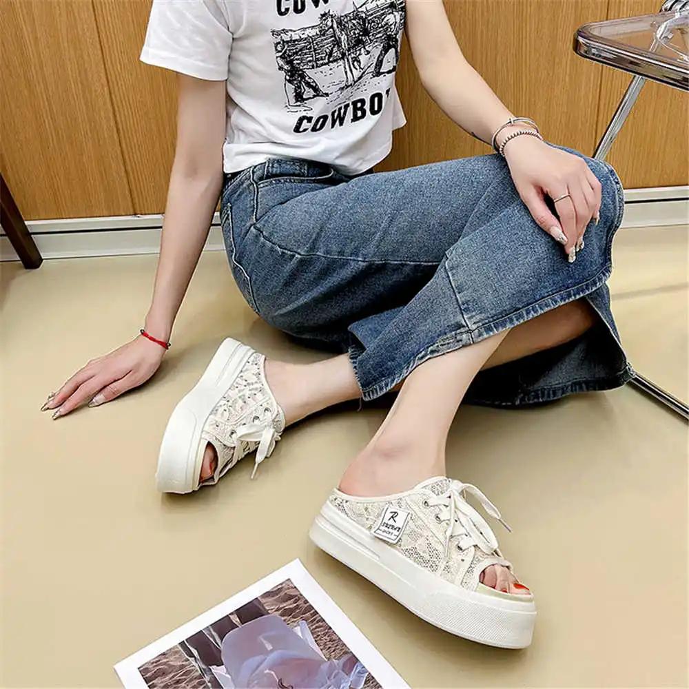 Móda Protiskluzová podrážka Velká podrážka Bílé Dámské Tenisové V nabídce Basketbalové Nové Letní Tenisky Boty Velikost 40 Sport Chassure Shooes