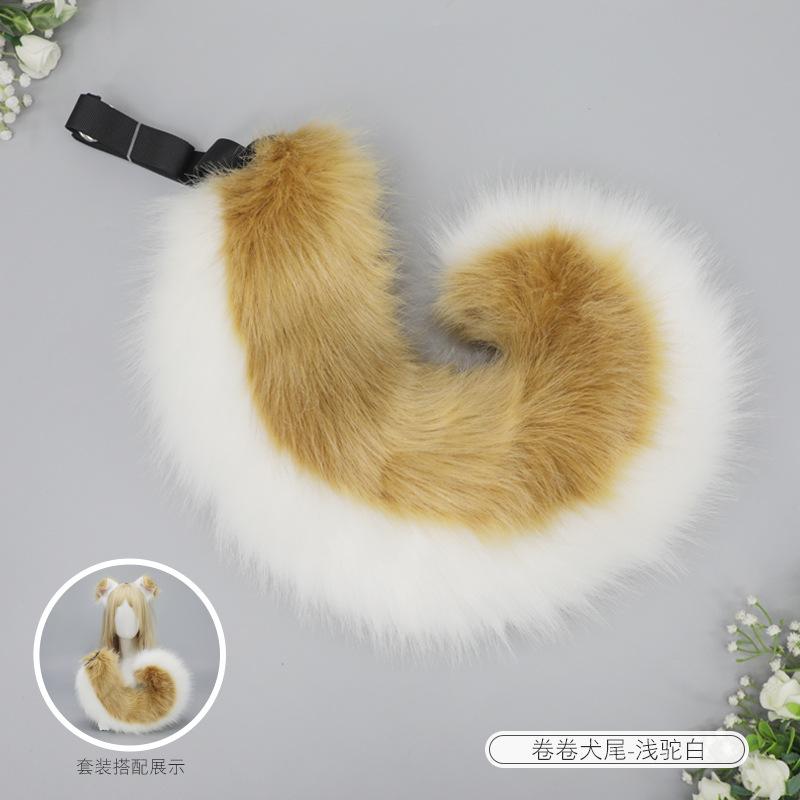 Dog Ear Headband Cartoon Hair Accessories Comic-Con Cosplay Props Dress Up Plush Dog Ear Headgear Simulation Animal Ears