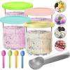 Ice Cream Machine Accessories Food Storage Container Ice Cream Pint Containers Sets with Lids Applicable To Ninja NC500 NC501