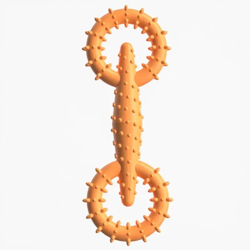 

Indestructible Dog Chew Toy for Aggressive Chewers Interactive Pull Ring Puppy Teething Toys for Boredom Relief and Teeth XS помаранчевий