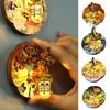 Multicolor DIY Chinese Magnetic Sticker LED Lantern Light Up Magnet Sticker  Ornament